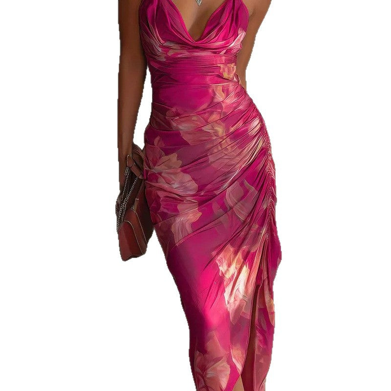 BEUTIFUL PINK BACKLESS DRESS
