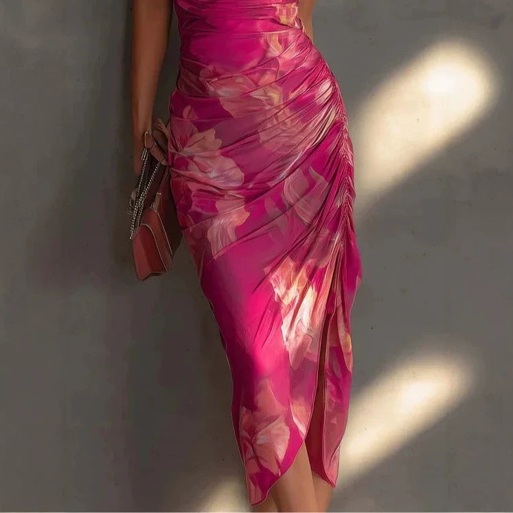 BEUTIFUL PINK BACKLESS DRESS