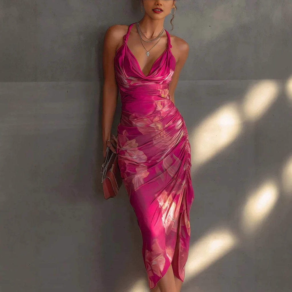 BEUTIFUL PINK BACKLESS DRESS