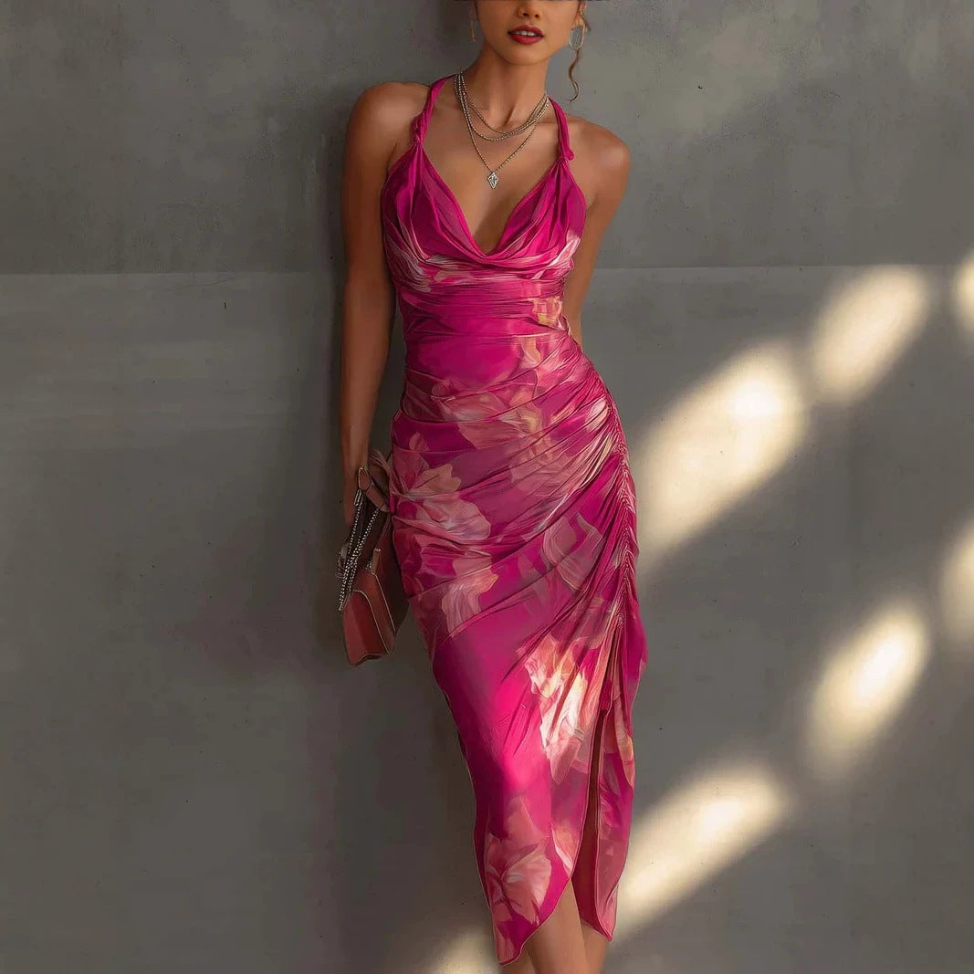 BEUTIFUL PINK BACKLESS DRESS
