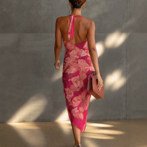 BEUTIFUL PINK BACKLESS DRESS