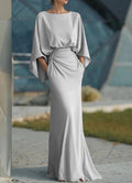 Elegant Backless Pleated Long Dress for Women
